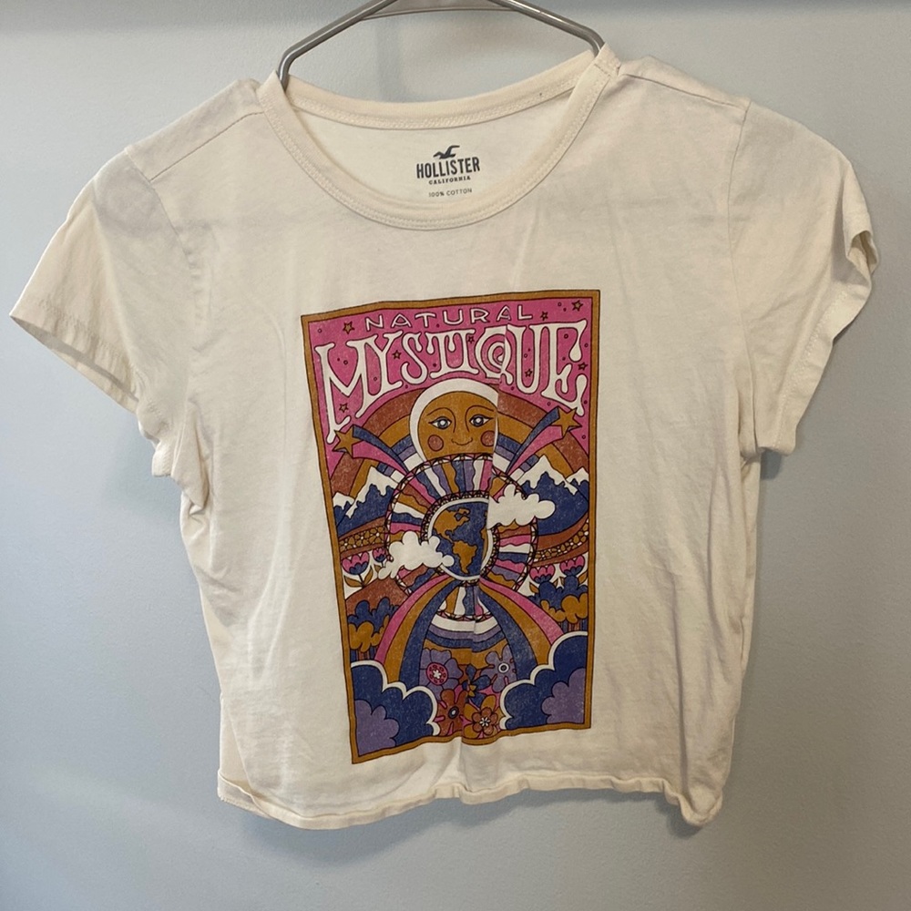 Hollister white baby tee
